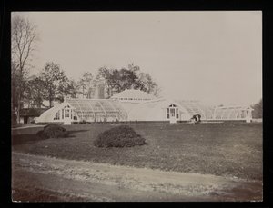 Un invernadero en la finca de John Jacob Astor en Rhinecliff, N.Y., 1893-94 de Byron Company